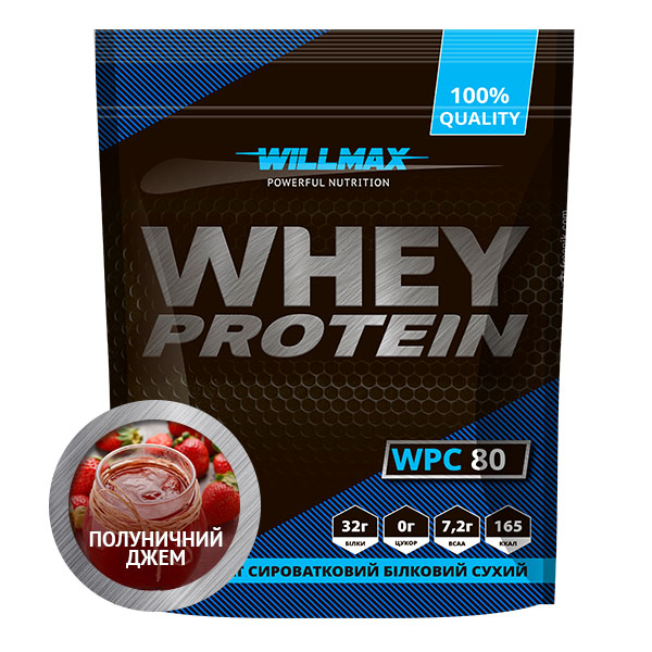 Протеин Willmax 80% Клубничный джем 920г